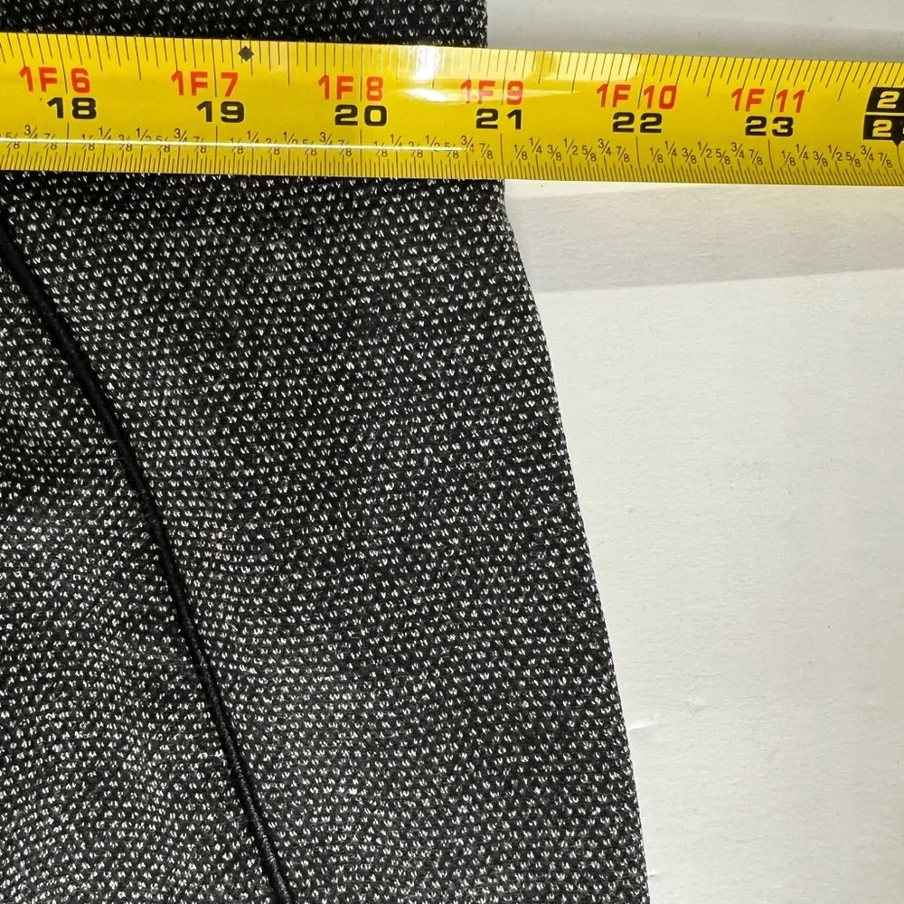 Lane Bryant pencil skirt black white face leather trim 20 professional business